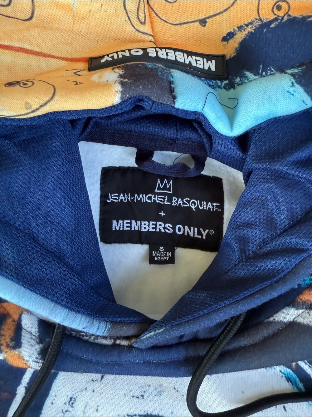 Jean-Michel Basquiat X Members Only All Over Print Graphic Sweatshirt Size Small - Picture 8 of 8